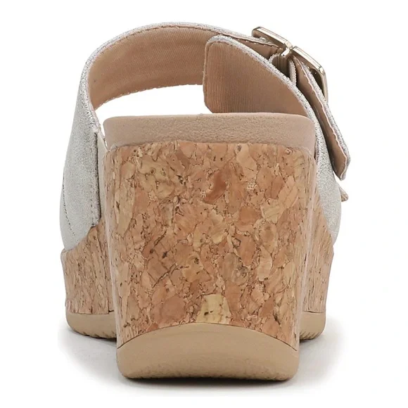 Dr. Scholl's Light Gold Wedge Sandals - Picture 3 of 6